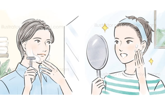 イラストレーターmiya／男性イラスト・おしゃれ・可愛い・美容