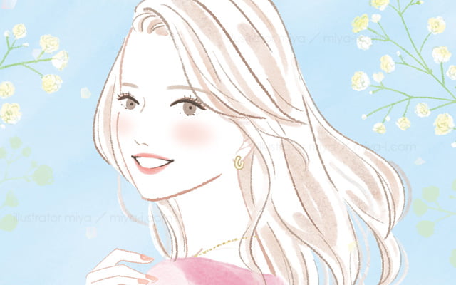 おしゃれな美容向け女性イラスト表紙_miya
