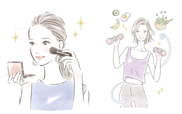 イラストレーターmiya／女性イラスト・おしゃれ・可愛い・美容