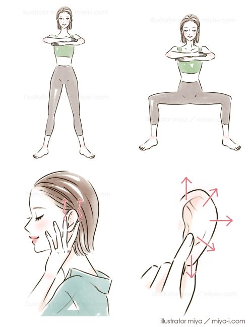 イラストレーターmiya／イラスト・可愛い・女性・運動・ライフスタイル