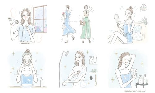 イラストレーターmiya/女性イラスト・おしゃれ・可愛い・美容
