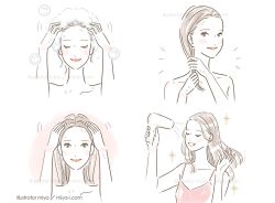 イラストレーターmiya/女性イラスト・おしゃれ・可愛い・美容・髪