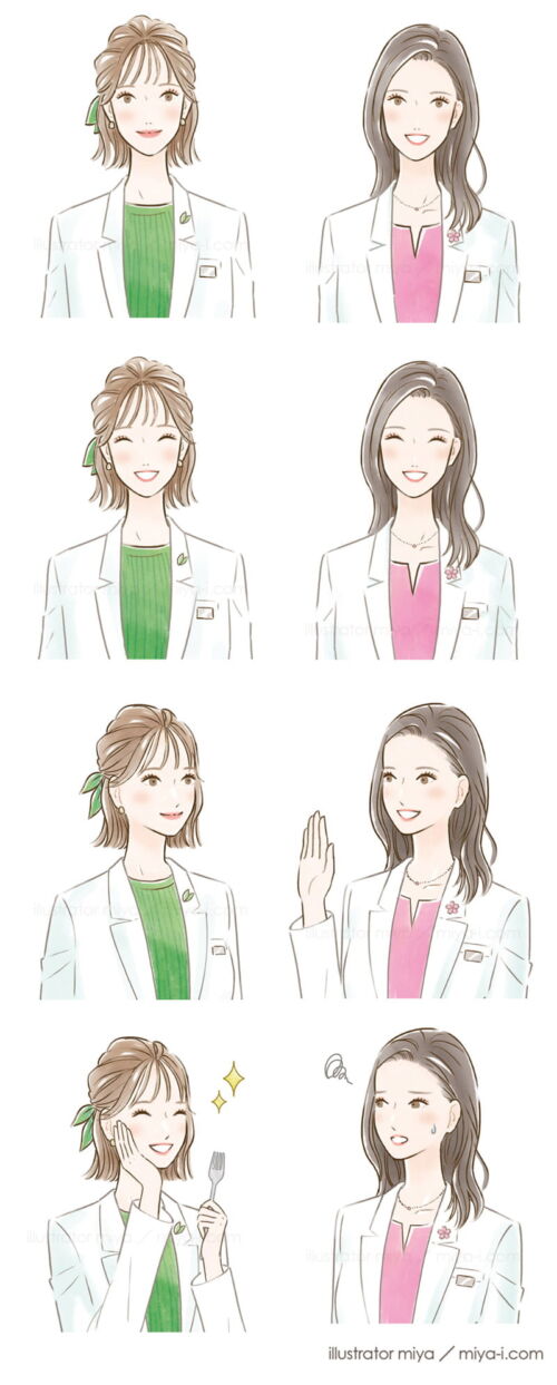 イラストレーターmiya／女性イラスト・おしゃれ・可愛い・・不動産・住宅・ハウジング