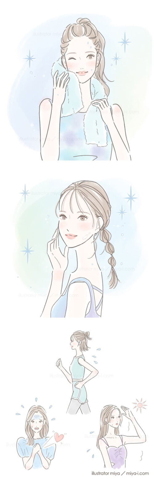 イラストレーターmiya／女性イラスト・おしゃれ・可愛い・美容・おしゃれ