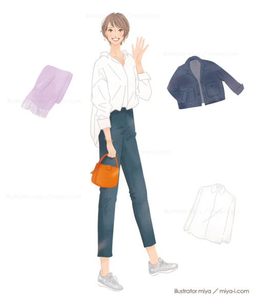 女性イラスト・おしゃれ・ファッション・メイク・かわいい・占い