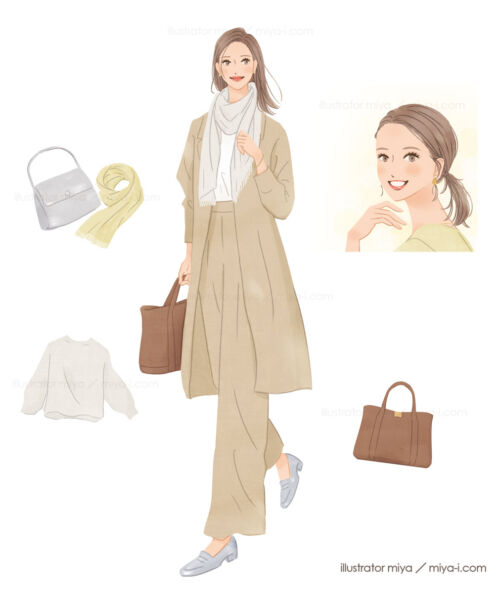 女性イラスト・おしゃれ・ファッション・メイク・かわいい・占い