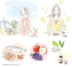 イラストレーターmiya／可愛い女性イラスト・おしゃれ・ライフスタイル・美容・食事・食べ物