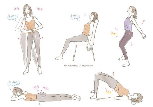 イラストレーターmiya/女性イラスト・おしゃれ・可愛い・健康・美容