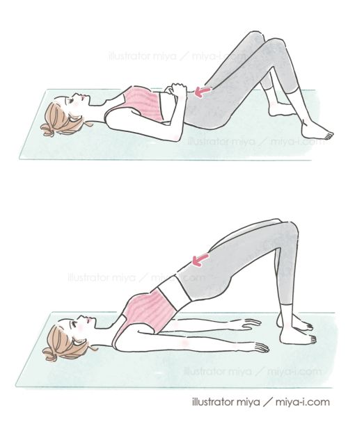 女性イラスト・おしゃれ・可愛い・美容・ストレッチ