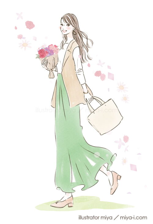 イラストレーターmiya／イラスト・おしゃれ・女性・可愛い・ファッション