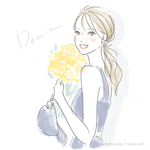 女性イラスト・おしゃれ・可愛い・美容・ファッション