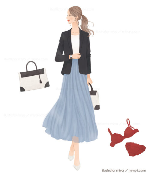 女性イラスト・おしゃれ・ファッション・メイク・かわいい・占い