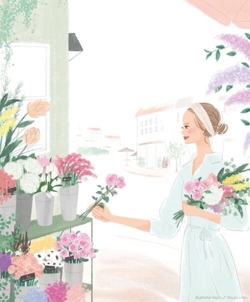 イラスト・おしゃれ・可愛い・女性・表紙・広告