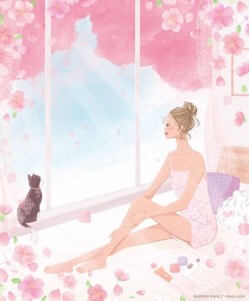 イラストレーターmiya／イラスト・おしゃれ・可愛い・女性・広告・スキンケア