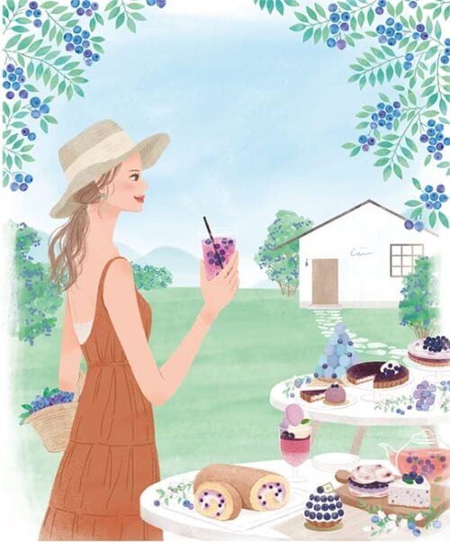 女性イラスト・おしゃれ・可愛い・女性・表紙・広告