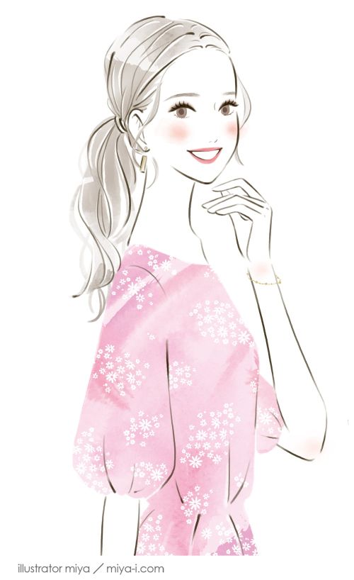 イラストレーターmiya／女性向けイラスト・おしゃれ・可愛い・ファッション・美容