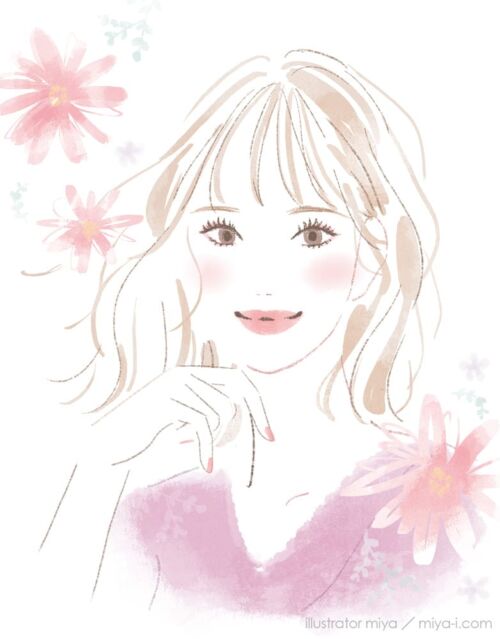 イラストレーターmiya／女性イメージイラスト・おしゃれ・ファッション・メイク・美容
