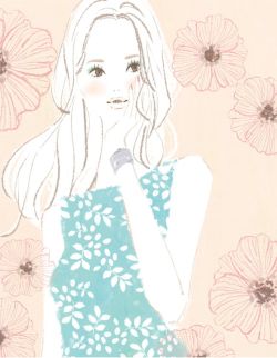 イラストレーターmiya／花と女性のイメージイラスト・おしゃれ・ファッション・美容