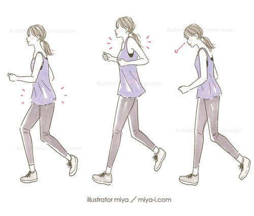 女性・イラスト・おしゃれ・可愛い・美容・ランニング・スポーツ・エクササイズ