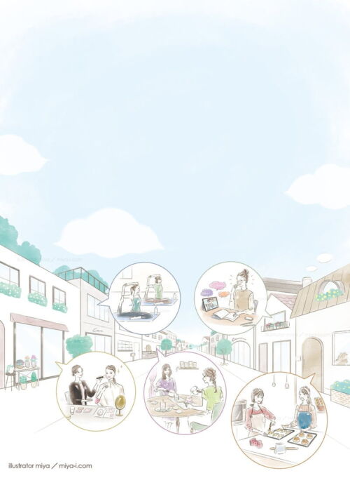 女性イラスト・おしゃれ・ライフスタイル・ビジュアル・広告・表紙