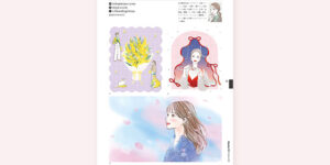 女性イラスト・おしゃれ・かわいい・女性向け・表紙・広告