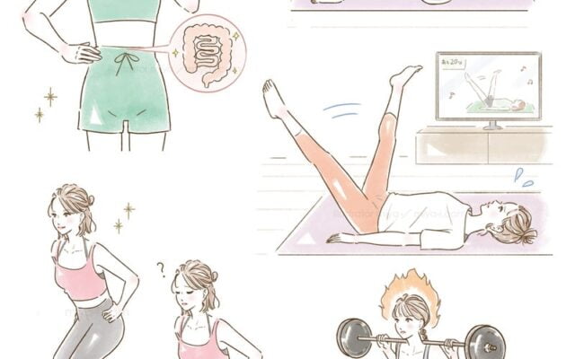 おしゃれで可愛いストレッチイラスト_miya